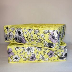 LUG Set of 2 Gardenia Green 24 Pocket Trolley Home Quilted Drawer Organizers